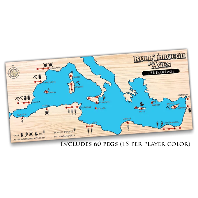 Showing image for Roll Through The Ages: The Iron Age w/Mediterranean Expansion Roll Through The Ages: The Iron Age w/Mediterranean Expansion image