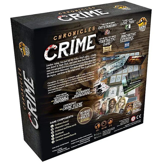 Chronicles of Crime - Retail Imported Games, The Dice Tower Seal of Excellence, For Cafe, All Products image