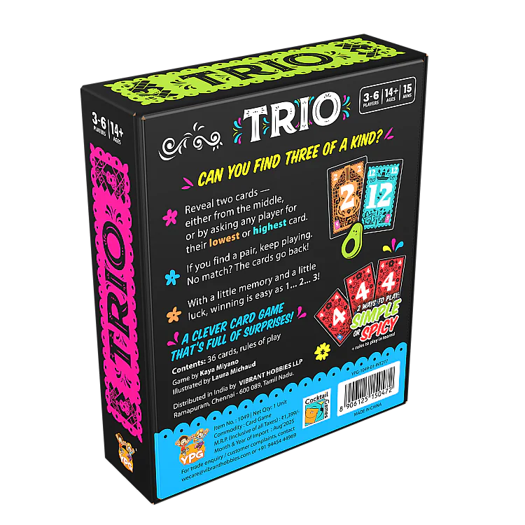 Showing image for Trio Trio All Board Games, On Sale !, Our Games, Published Games, Imported, All Products image