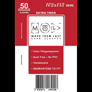 MTL TOSKB 102x152 mm 50pcs Thick Card Sleeves