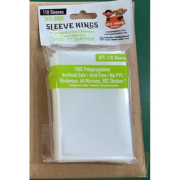 Yes Papa Games 8808 Standard USA Chimera Card Sleeves (57.5x89mm) - 110 Pack Accessories, Card Sleeves, All Products image