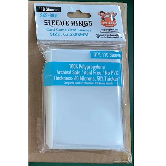 Yes Papa Games 8810 Card Game Card Sleeves (63.5x88mm) - 110 Pack image