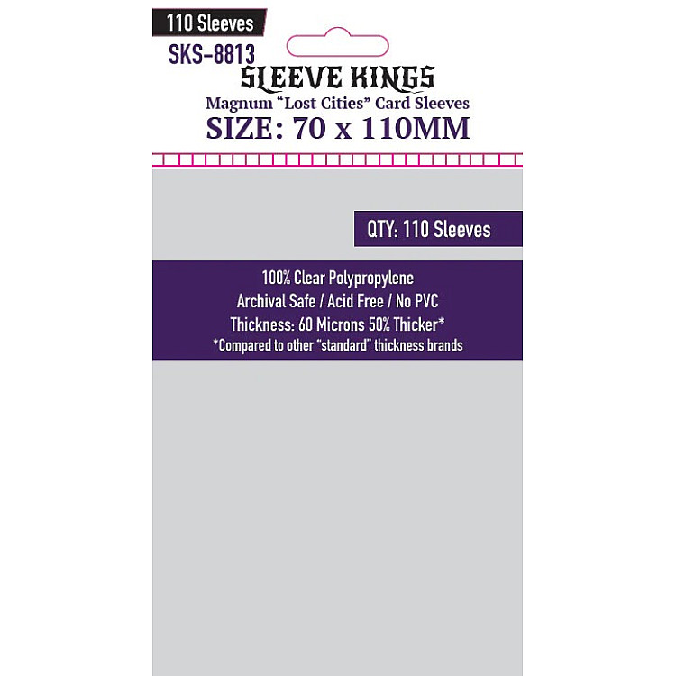 Sleeve Kings 8813 Magnum Lost Cities Card Sleeves (70x110mm) - 110 Pack image