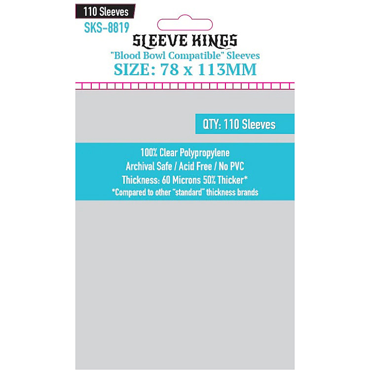 Sleeve Kings 8819 Blood Bowl Compatible Sleeves (78x113mm) -110 Pack image