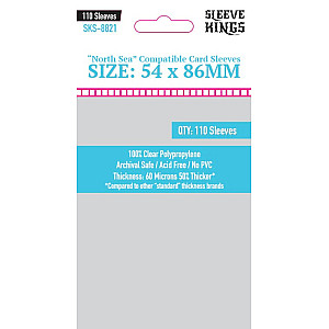 Sleeve Kings 8821 North Sea Compatible Sleeves (54x86mm) -110 Pack