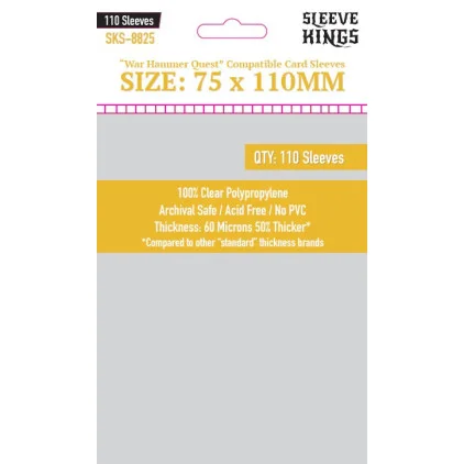 Showing image for Sleeve Kings 8825 War Hammer Quest Compatible Sleeves (75x110mm) -110 Pack Sleeve Kings 8825 War Hammer Quest Compatible Sleeves (75x110mm) -110 Pack All Board Games, Accessories, Card Sleeves, All Products image