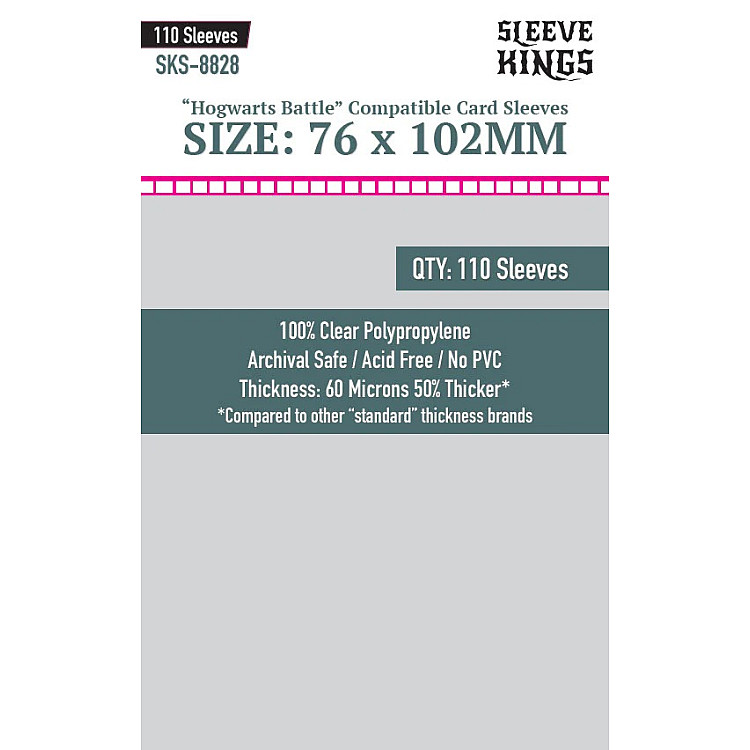 Sleeve Kings 8828 Hogwarts Battle Large Sleeves (76x102mm) -110 Pack image