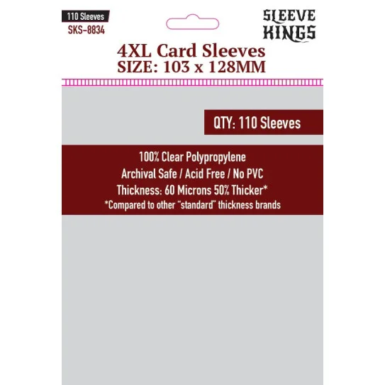 Sleeve Kings 8834 4XL Sleeves (103 x 128) 110 Pack