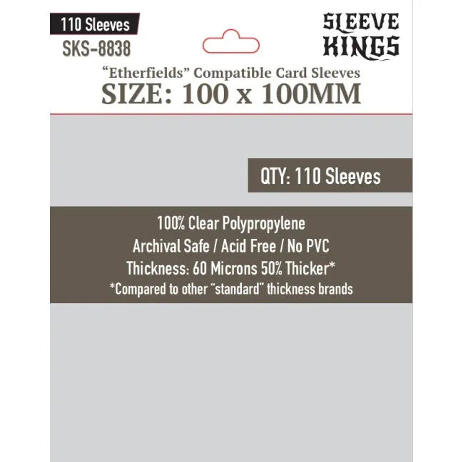 Sleeve Kings 8838 Etherfields Compatible Sleeves (100 X 100 MM) -110 Pack