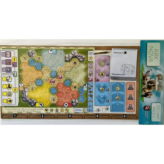 Showing image for Ark Nova: Zoo Map Pack 1 Ark Nova: Zoo Map Pack 1 Pre Orders, Imported Games, All Products, Pre order CMON Sep'25 image