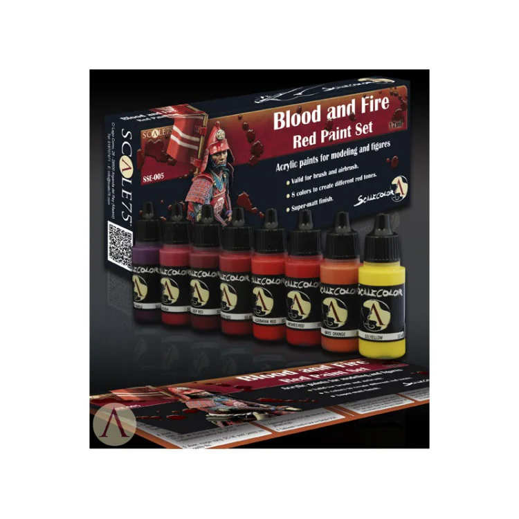 Scale 75 Blood and Fire Red Paint Set
