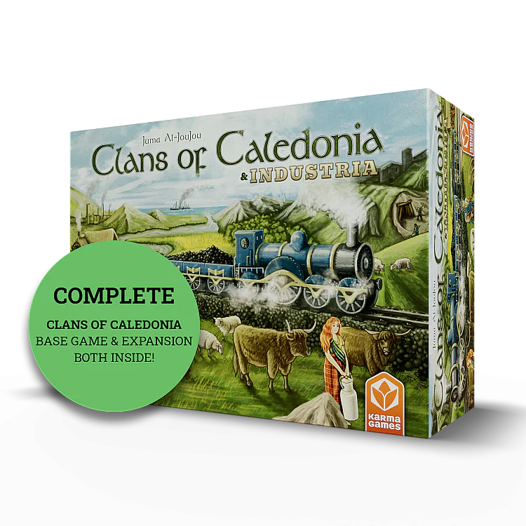  Clans of Caledonia & Industria Bundle (Base Game + Expansion) All Board Games, New Arrivals, Kickstarters, Board Games, Kick Starters, KS Games In Stock image