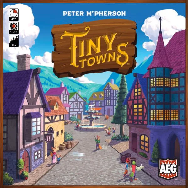 Tiny Towns Imported Games, The Dice Tower Seal of Excellence, All Products image